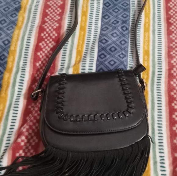 Elegant Summer&Rose Black leather cross body purse NWOT - Picture 3 of 7